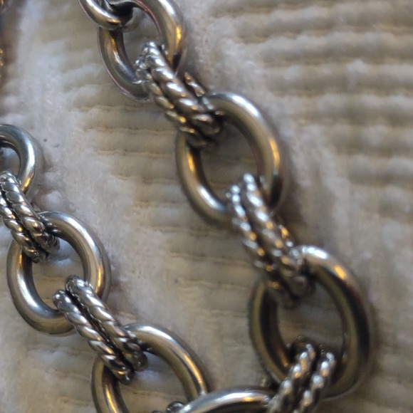 Italian Designer MILOR Stainless Steel Chunky Chain Bracelet. 7 3/4 inches. - Picture 5 of 6